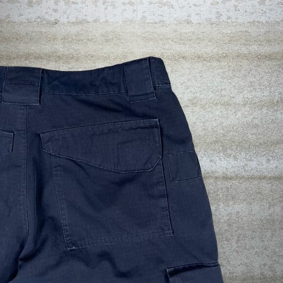 Vintage Tru Spec Tactical Pants Dark Navy Blue Baggy Wide Leg Double Knees 90s - Picture 3 of 5